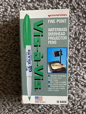 Sanford Expo Vis-a-Vis Wet-Erase Marker Fine Point Green 10 Pcs  (SAN16004) • $18.99