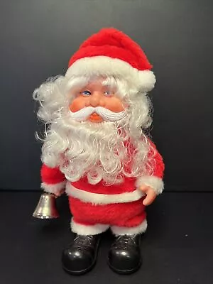 Vintage Bell Ringing Santa Claus Christmas Collectible Red Suit Holiday Animated • $28.95