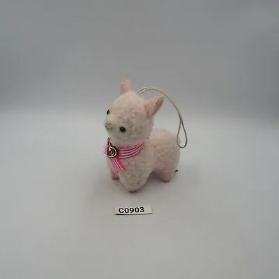 Alpaca Alpacasso C0903 Amuse Pink Strap Mascot 3  Plush Toy Doll Japan • $9.09