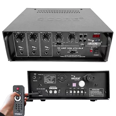 5Core Stereo Amplifier 300W 2 Channel PA Speaker Karaoke Amp W/ Microphone Input • $35.99