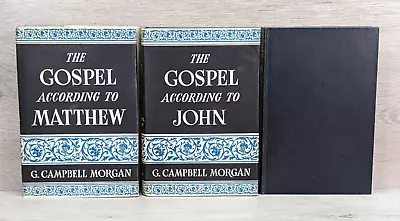 THE GOSPEL ACCORDING TO Matthew John And Luke BY G CAMPBELL MORGAN Book Lot Of 3 • $24.95