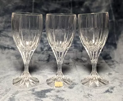 Mikasa SN 106 Berkeley Lead Crystal Wine Glasses Lot Of Three • $42.99
