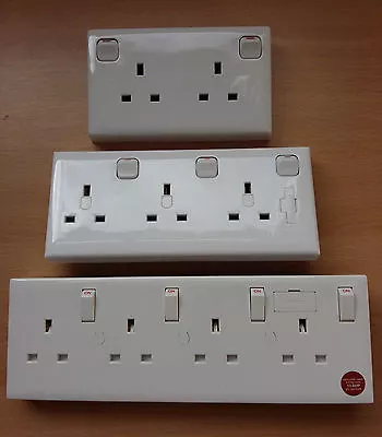 Single Or Double Socket To 4 Way Converter Socket 13 Amp 240 Volt 1 2 Or 4  • £11.24