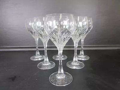 Mikasa Toselli Crystal Wine Glasses Goblets 7  6 8 Ounce Beautiful Ring Tone • $95.99