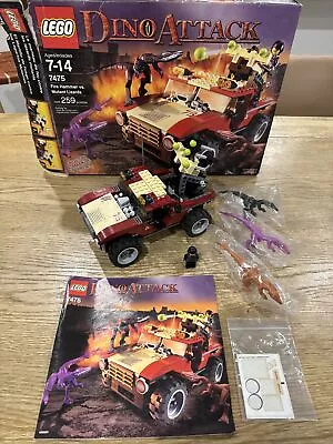 LEGO 7475 Dino Attack Fire Hammer Vs Mutant Lizards Complete + Instructions +Box • $200