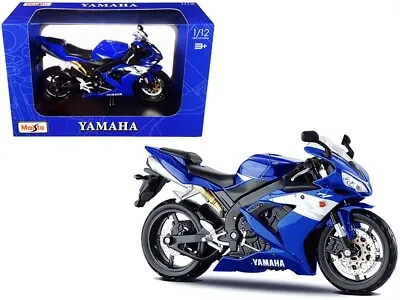 2004 Yamaha YZF-R1 Blue Bike With Plastic Display Stand 1/12 Diecast Motorcycle • $23.99