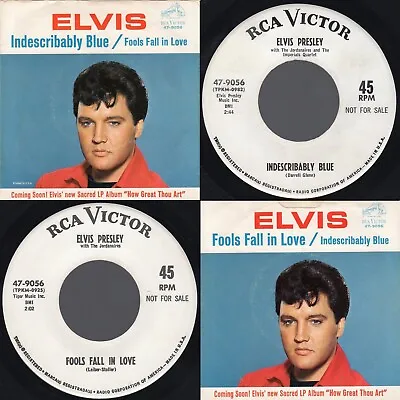 PROMO Elvis Presley  Indescribably Blue / Fools Fall In Love  RCA Victor 47-9056 • $55