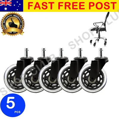 $34.50 • Buy 5 Pcs Rollerblade Office Desk Chair Wheels Replacement Rolling Caster Grip Ring