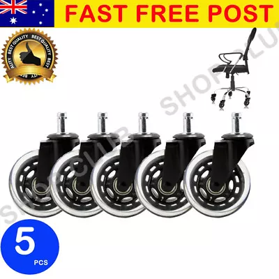 $34.50 • Buy 5 Pcs Rollerblade Office Desk Chair Wheels Replacement Rolling Caster Grip Ring