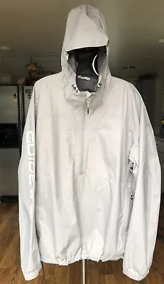 Cabelas Guidewear Goretex Adult Large 1/2 Zip Gray Pullover Vented Rain Coat 2XL • $62.99