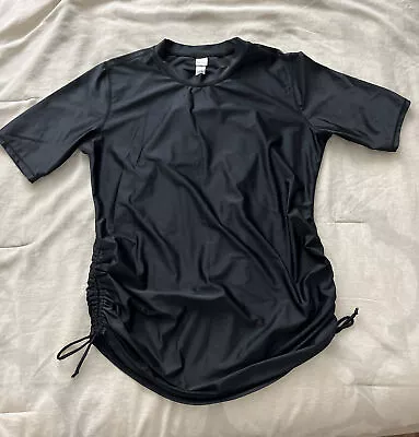 Women’s Maternity OCEAN LILY Swim Rashguard Shirt XXL Black Short Sleeve • $25