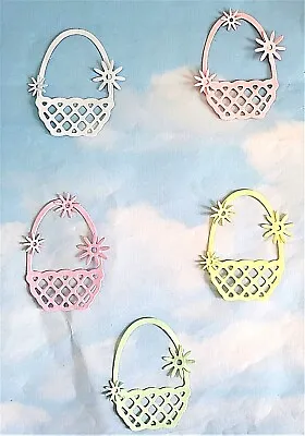 Die Cut Cuts Card Topper Basket Easter Flower X 5 *choice Of Colour* • £1.10