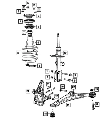 New Genuine Mopar Strut Suspension OE 68156980AC • $150.36