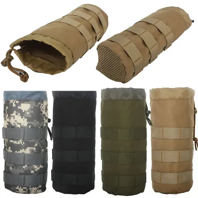 Tactical Molle Water Bottle Pouch Belt Bag Military Hiking Camping Bottle Holder • $9.98