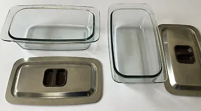 £9.99 • Buy 2 X PHILIPS EKCO HOSTESS TROLLEY GLASS DISHES AND LIDS