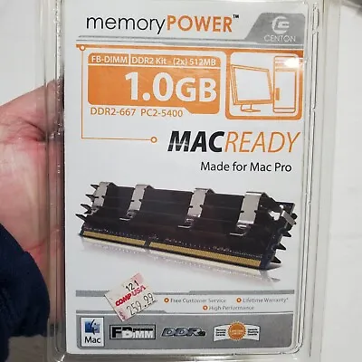 New Centon Memory Power MACReady Mac Pro RAM 1GB (2x 512MB) DDR2-667 • $12.99