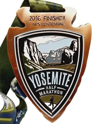 2016 Yosemite Half Marathon Medal  Finisher Nps Centennial National Park Race • $22.74