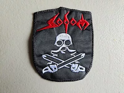 Sodom + Logo Sew On Red And White Embroidered Patch • $6.25