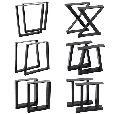 £41.95 • Buy Pair Of Iron Metal Table Legs Industrial Style Furniture Desk Bench Base Frame