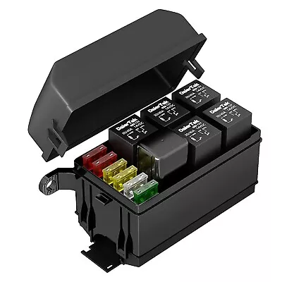 Fuse Relay Box 6 Slot 6 Way Block Durable Plastic ATC/ATO Waterproof Kit Car 12V • $35.66