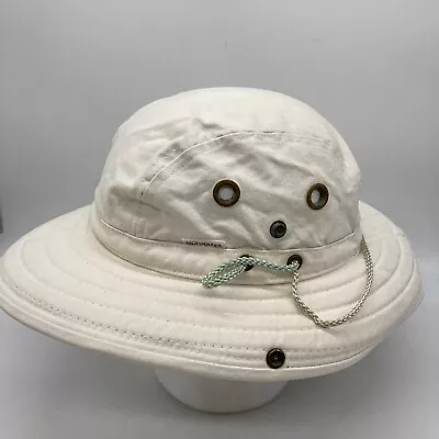 The Ultimate Hat Small White Cotton Outdoor Vintage Bucket Hat Cap Drawstring • $19.99