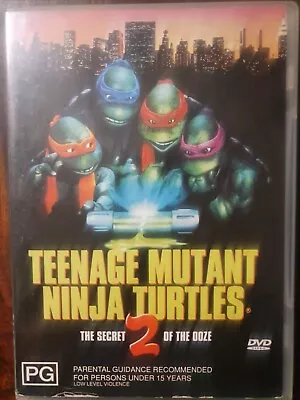 TEENAGE MUTANT NINJA TURTLES 2 - The Secret Of The Ooze - DVD  R4   FREE POST • $4.95