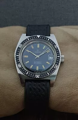 RARE!! DAMAS DIVER 20 ATM. AUTOMATIC ETA 2472 VINTAGE 70's RARE 25J SWISS WATCH. • $299.99