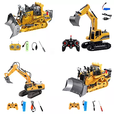 RC Backhoe Loader Excavator Toy Remote Control Engineering Construction Vehicle • $48.40