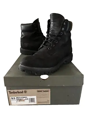 Timberland Premium 6 Inch Waterproof Boot Black Nubuck TB010073-001 Size 9.5 Box • $65.99