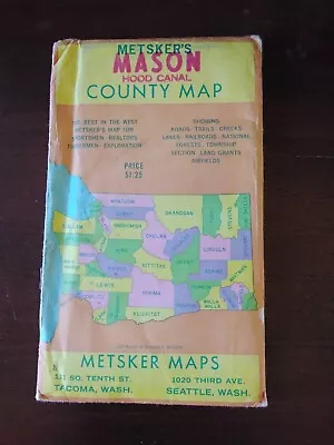 Metsker's Mason Hood Canal County Map • $6.95