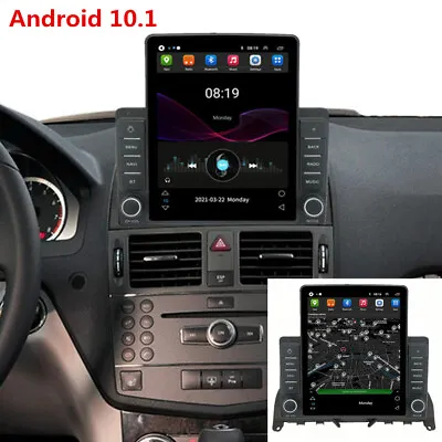 9.5  Vertical Stereo Radio GPS WIFI For 2007-10 Mercedes Benz W204 S204 C-Class • $213.05