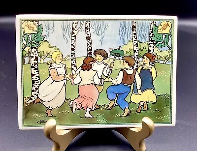Vintage Villeroy & Boch Porcelain Vilbo Card May Dance W. Germany Maypole • $12