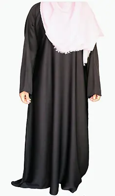 £17.98 • Buy Womens Ladies Plain Abaya Jilbab Jubba Maxi Dress Sizes 52 54 56 58