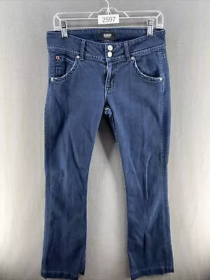 HUDSON Jeans Signature Bootcut Flare Dark Wash Flap Pockets  Sz 28 • £14.25