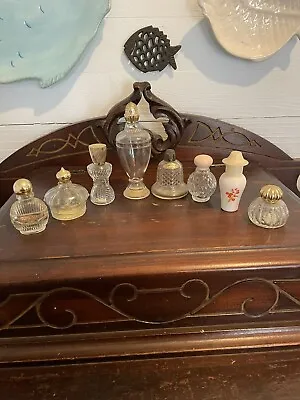 LOT OF 8 Vintage Empty Mini Perfume Bottles Avon Etc • $5