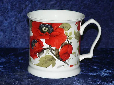 £9.99 • Buy Poppy Poppies Colourful Fine Bone China Tankard Large Mug