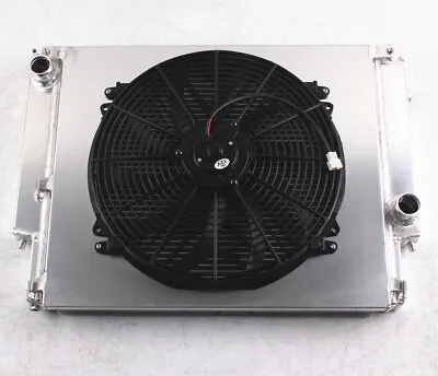 For 1988-99 BMW E30 E36 M3/Z3 325TD 320 323 328 2 Row Alu Radiator+Shroud+16 Fan • $165