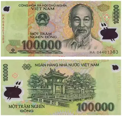 Vietnam 100000 Dong VND BANKNOTE CURRENCY UNC • $7.49