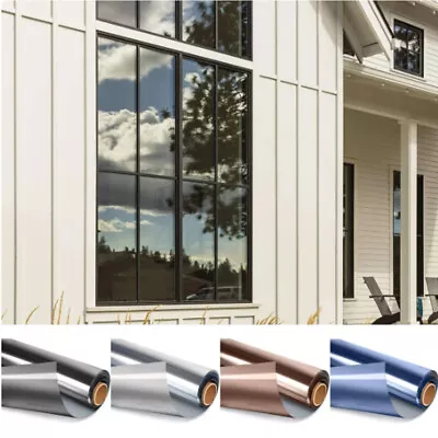 One Way Mirror Window Film Reflective Home Privacy Solar Tint Foil Glass Sticker • £3.79