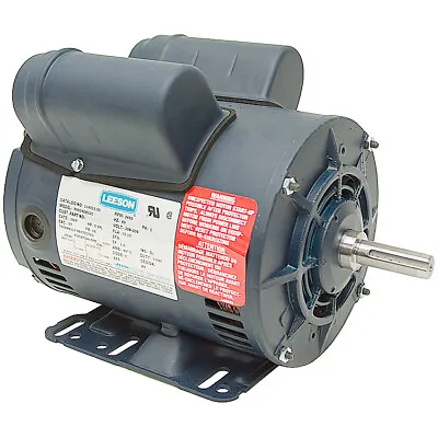 5 Hp Compressor Motor 230 Volts 3450 Rpm 5/8  Shaft Special Duty Leeson  10-2530 • $389.85