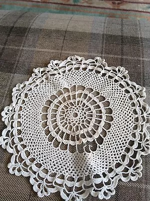 Vintage White Cotton Crochet Doily • £1