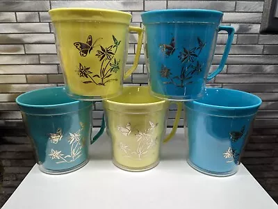 5 Sterilite USA Vtg Insulated Coffee Mug/Cups  (By The Inventor Of Tupperware)  • $9.99