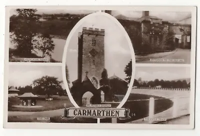 £2 • Buy Carmarthen 1930s Multiview RP Postcard Carmarthenshire Wales 116c