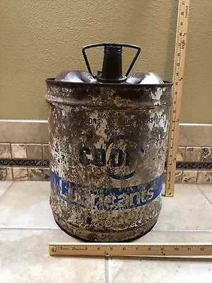 Vintage CO-OP Coop 5 Gallon Motor Oil Gas Can Spout Retro WM15 • $27.99