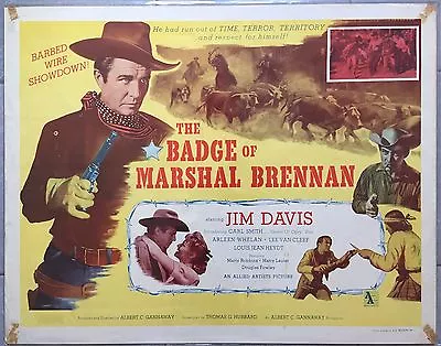 Poster The Badge Of Marshal Brennan Western Jim Davis Whelan Aff. US 1957 • $57.90