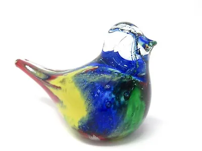 Vintage 20th Century Murano Art Glass Coloured Mottle Bird Figure • £9.99