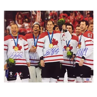 2010 Team Canada 5 Player Signed 16x20 - Iginla Luongo Getzlaf Doughty Nash • $207.99