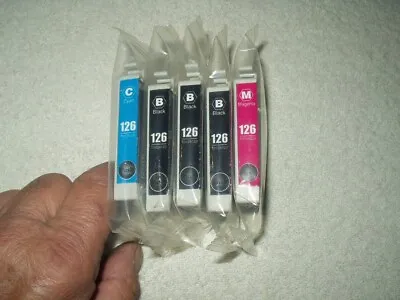 E-Z Ink Not-oem Epson 126 Ink Cartridges 3 Black 1 Magenta 1 Cyan Lot 5 Sealed • $19.44