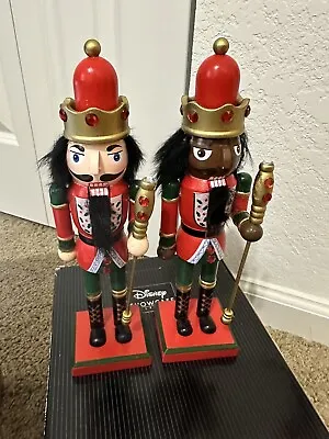 Pair Of  Wooden Nutcracker Soldiers Multicolored Ashland 10 H • $16