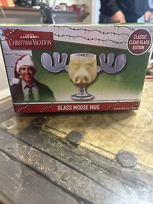 National Lampoon's Christmas Vacation Glass Moose Mug 8oz Gift Original Classic • $35